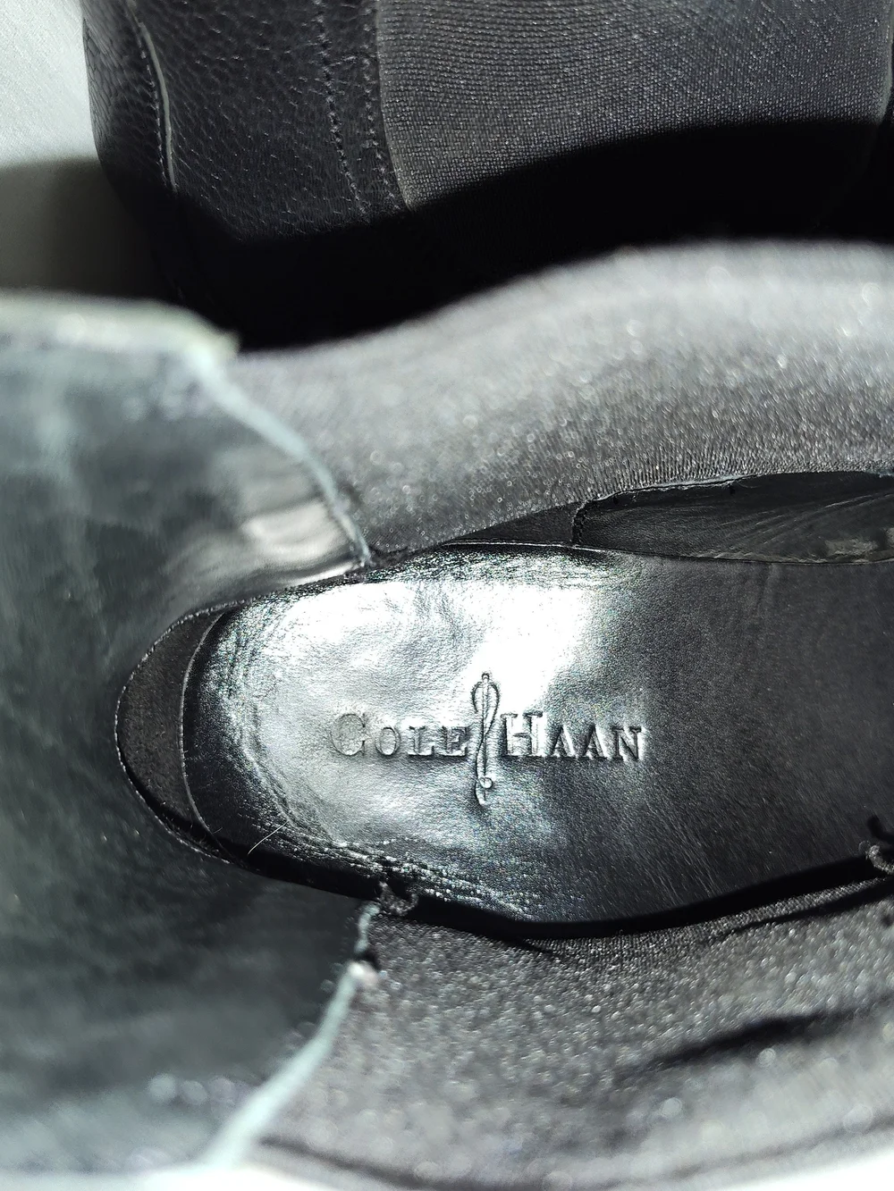 Cole Haan Black Leather Chelsea Ankle Boots